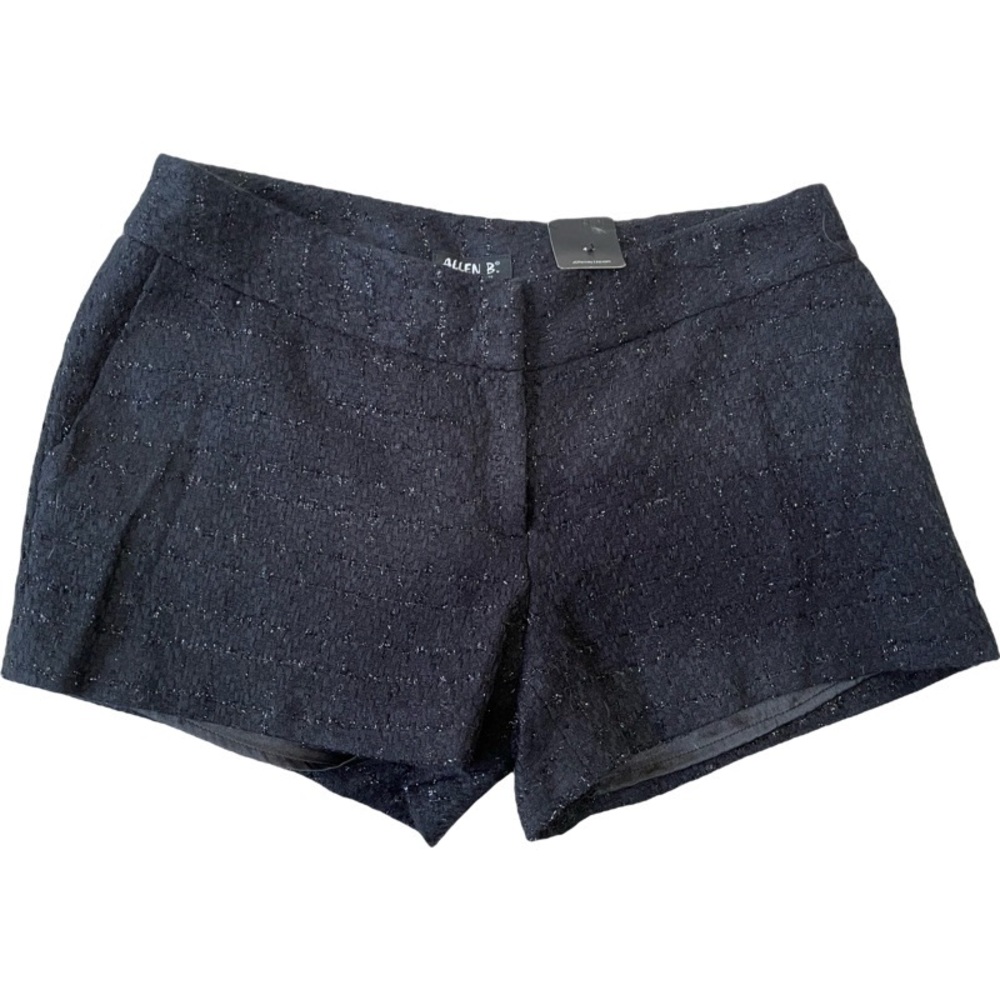 NWT ‘Allen B by Allen Schwartz’ Black sparkly tweed shorts with pockets size 6